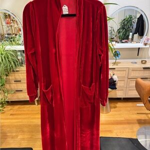 Vintage Sutton Red Velvet Robe